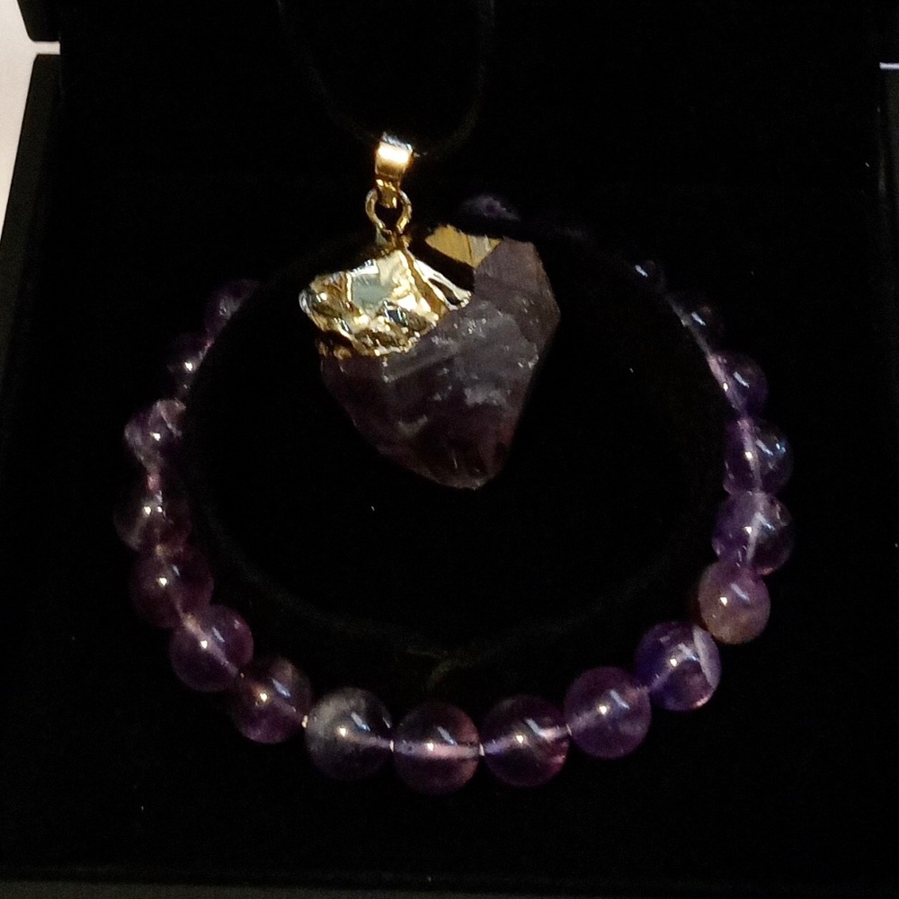 Natural Handmade Amethyst Stone Bracelet